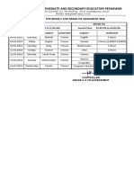 Board of Intermediate and Secondary Education Peshawar: Date Sheet For Grade-V and Grade-Viii Assessment 2018