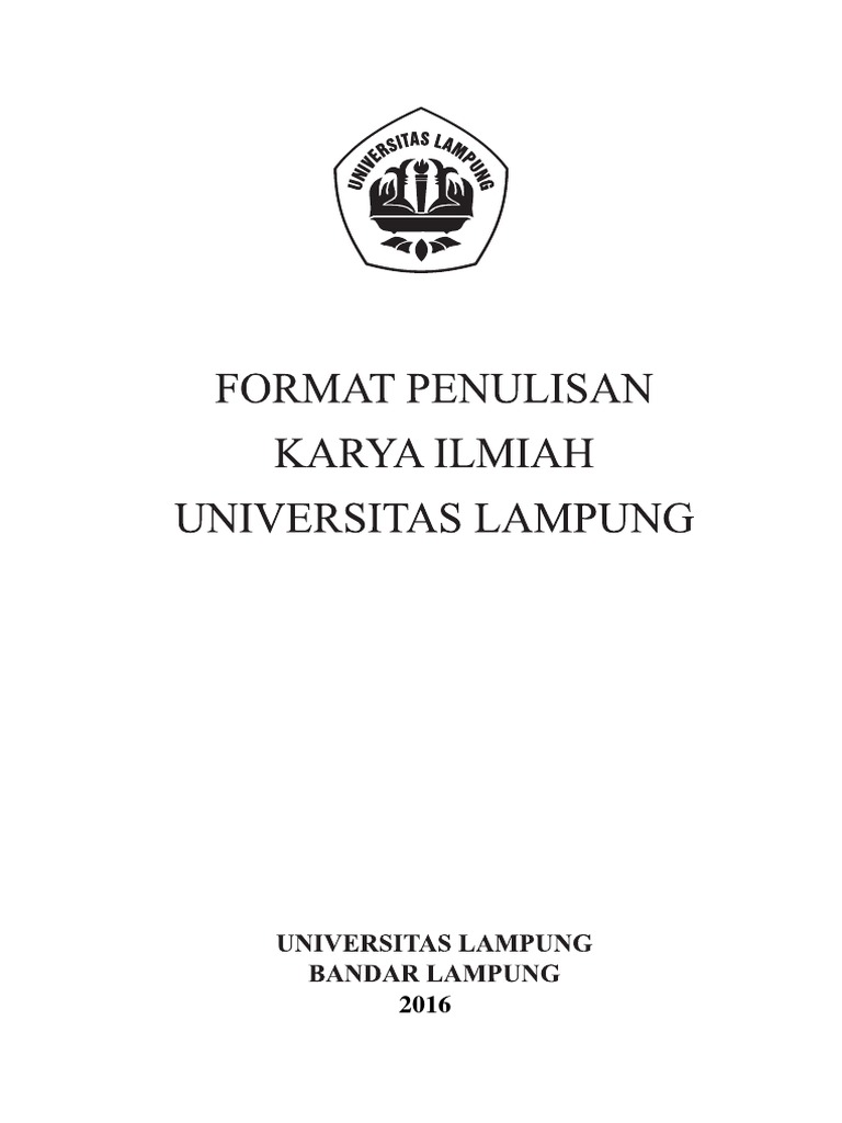 Panduan Penulisan Karya Ilmiah Unila 2016 | PDF