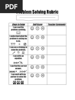problem solving rubric