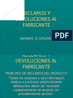 Módulo Reclamos y Devoluciones Al Fabricante Fusión BPM-RTCA