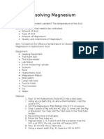 Dissolving Magnesium