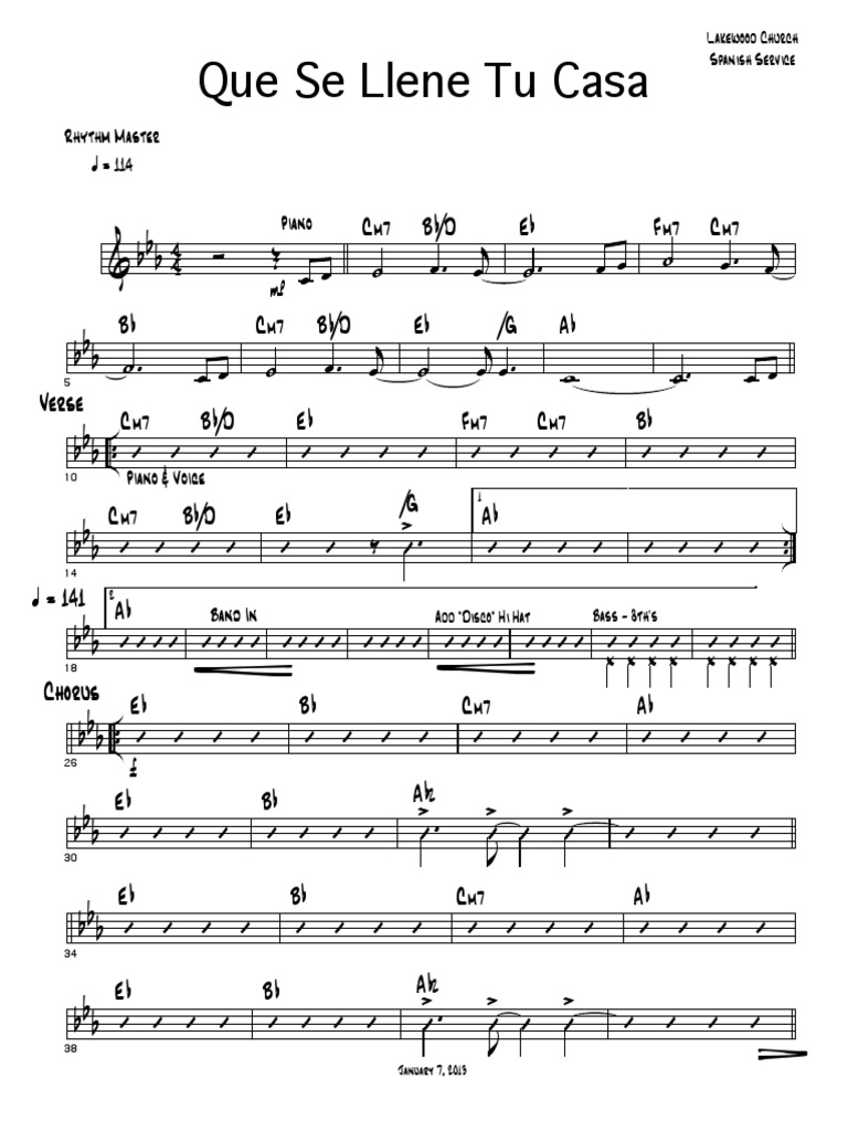 Que Se Llene Tu Casa PDF Formas de canciones Formas musicales