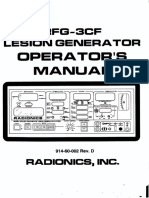 Radionics - RFG-3CF Lesion Generator - Operators Manual