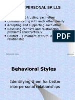 Behavioral Styles For Transperancies