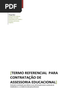 TERMO REFERENCIAL PARA CONTRATAÇÃO DE ASSESSORIA EDUCACIONAL