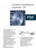 Ejercicios de Análisis Cinemática de Mecanismos - U2