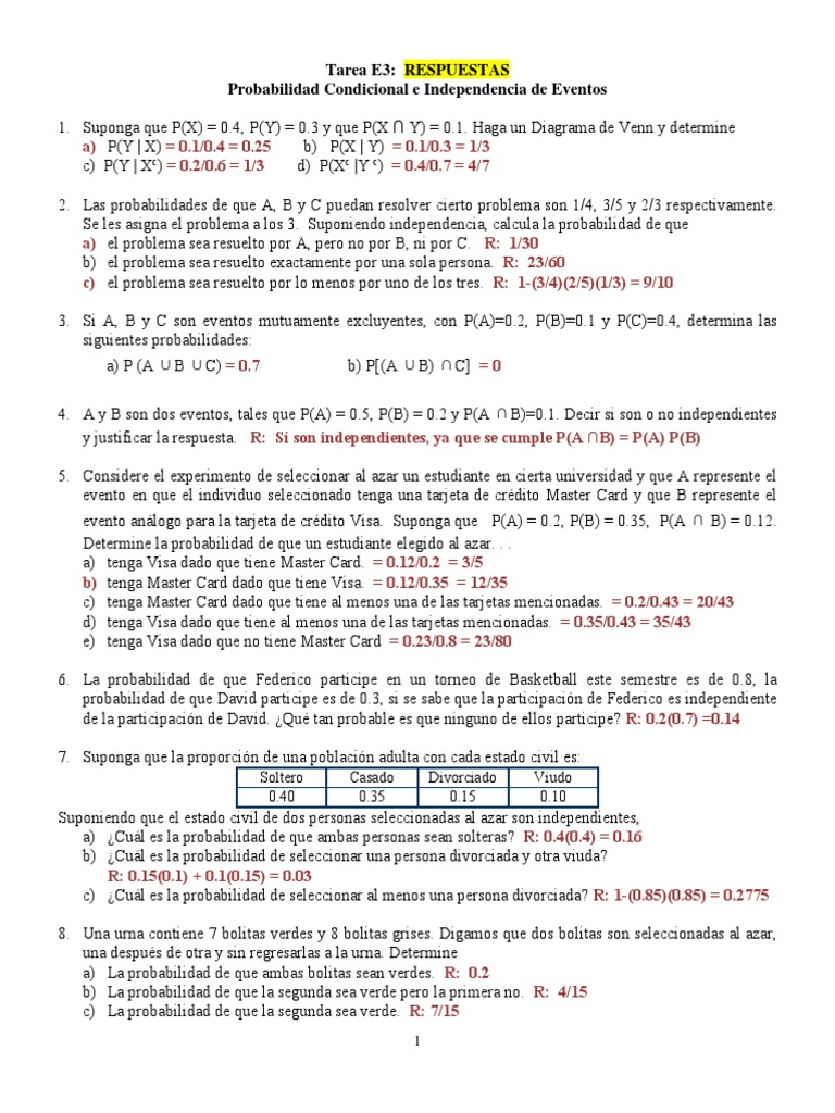 Tarea Soluciones Probabilidad Epistemologia De La Ciencia