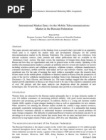 Download International Market Entry for the Mobile Telecommunications Market in the Russian Federation by Patrick Petit SN37324882 doc pdf