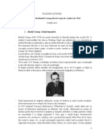 Programul Lui Rudolf Carnap Din Der Logische Aufbau Der Welt