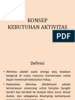 Konsep Kebutuhan Aktivitas