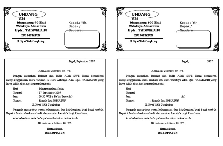 Tahlil 1 Folio Dibagi 2 Pdf