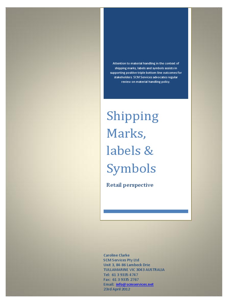 Shipping Marks and Labels Overview | PDF | Sensitivity Analysis | Inventory