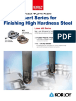 Insert Series For Finishing High Hardness Steel: PC2005 / PC2010 / PC2015