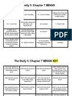 The Daily 5 Chapter 7 Bingo