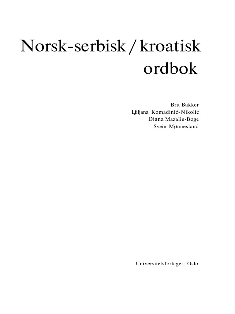 694 Norveško-Srpskohrvatski-Rečnik PDF PDF billede billede
