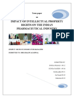 Impact of Intellectual Property Rights On The Indian Pharmaceutical Industry