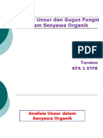 Analisis Unsur Dan Gugus Fungsi Dalam Senyawa Organik