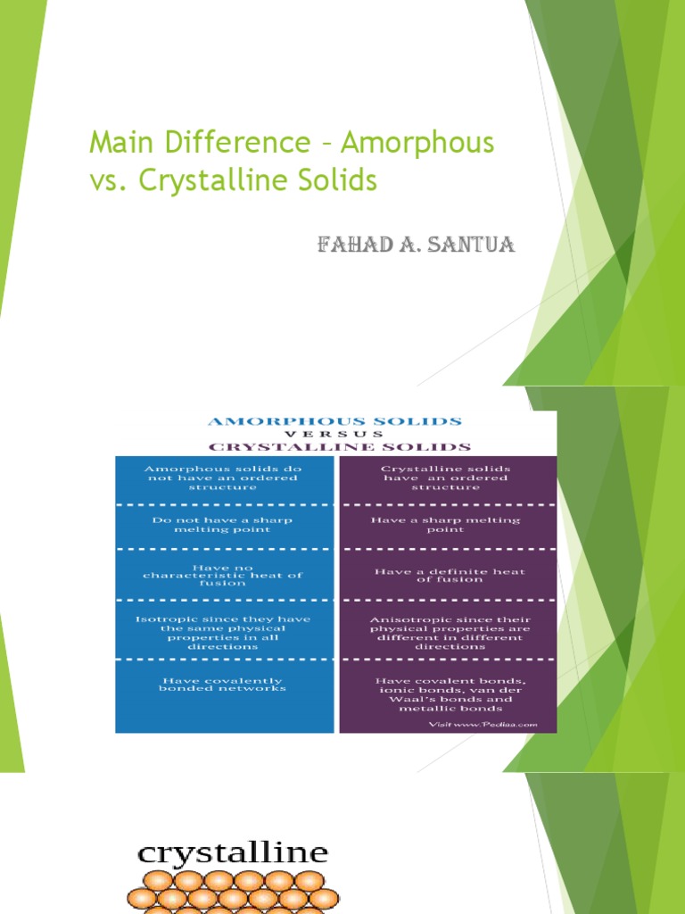 Amorphous vs. Crystalline Solids Explained | PDF | Language Arts ...