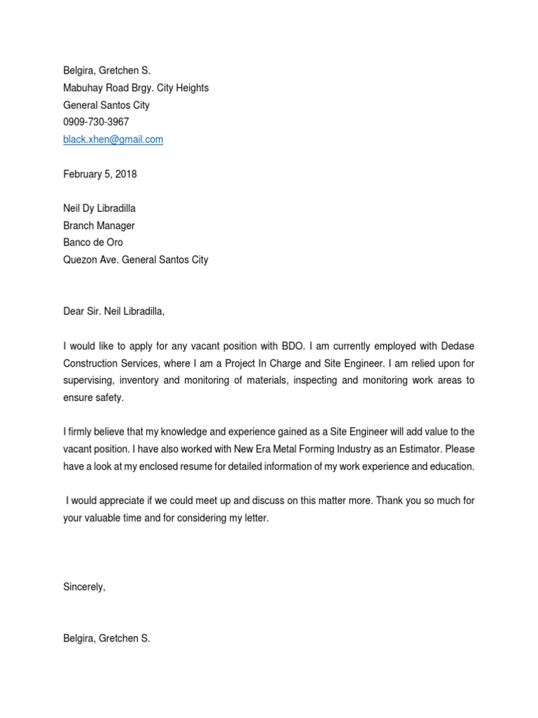application-letter-bdo-pdf-business