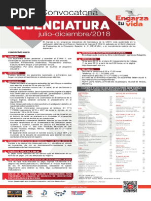 Convocatoria Uaeh Lic Ingenieria Prueba Evaluacion