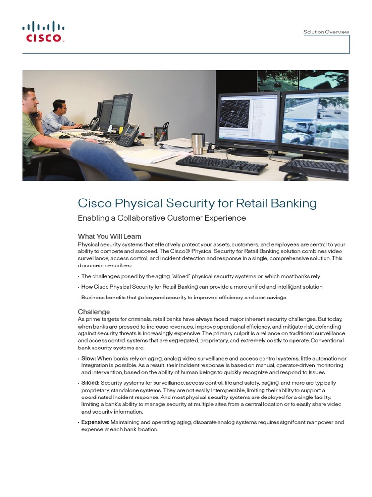 Banking Security PDF | PDF | Cisco Systems | Physical Security