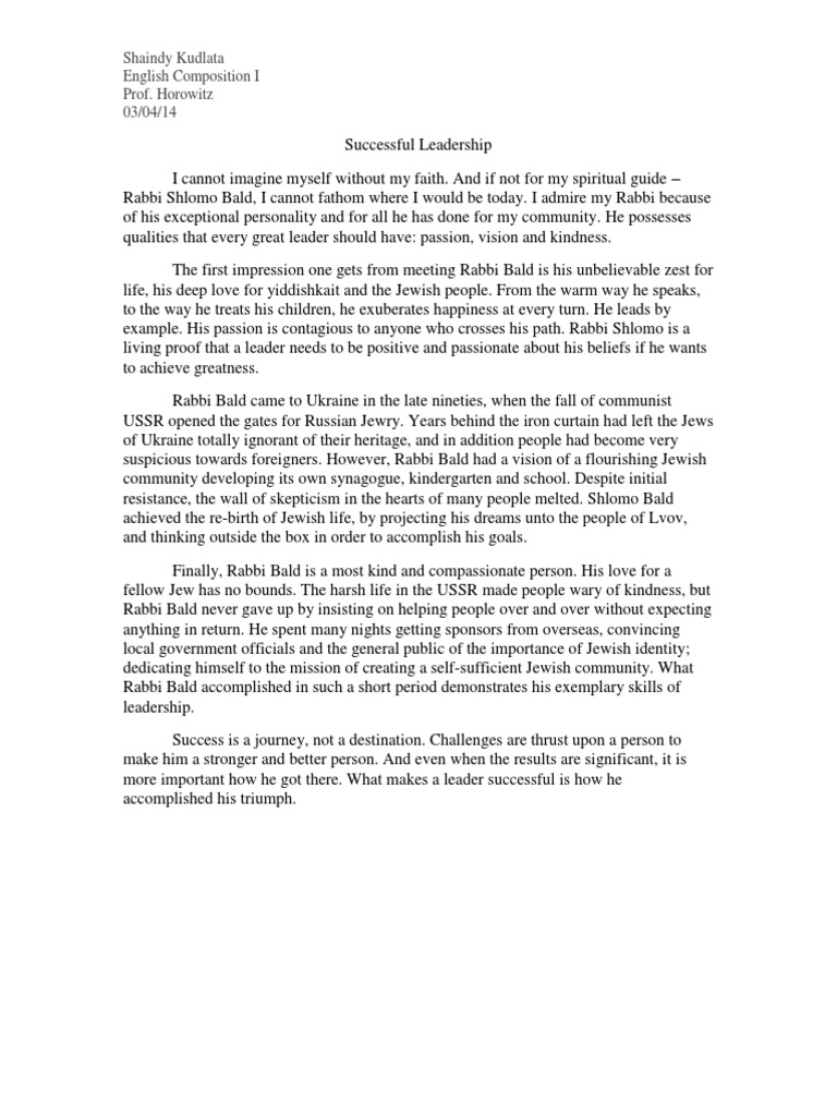 Successful Leadership Examples