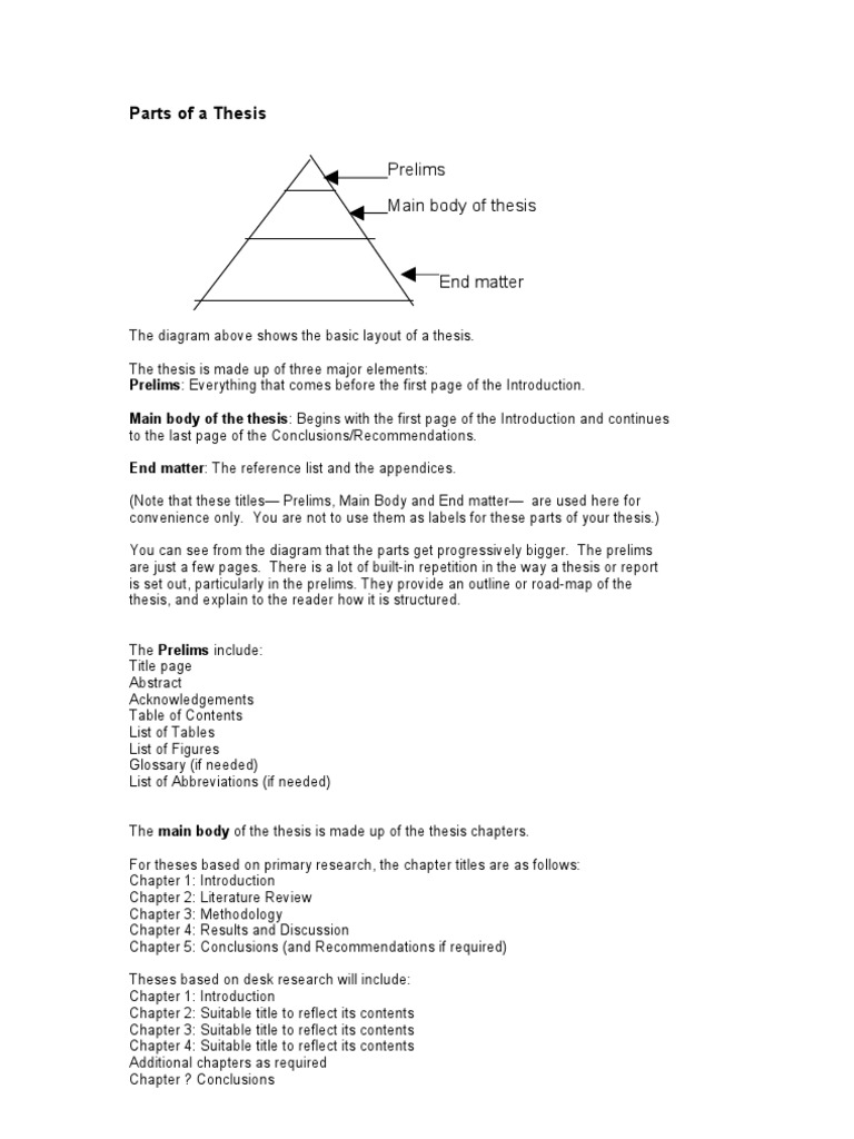 different parts dissertation