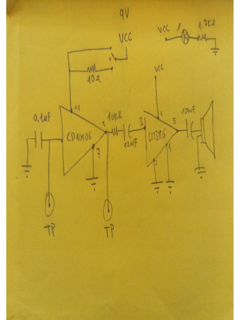 Cmos Based Oscillator With Touch Plates CD40106 PDF Science