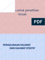 Bahasa Untuk Penelitian Ilmiah