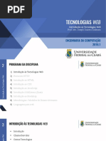 01 - Introdução Às Tecnologias Web