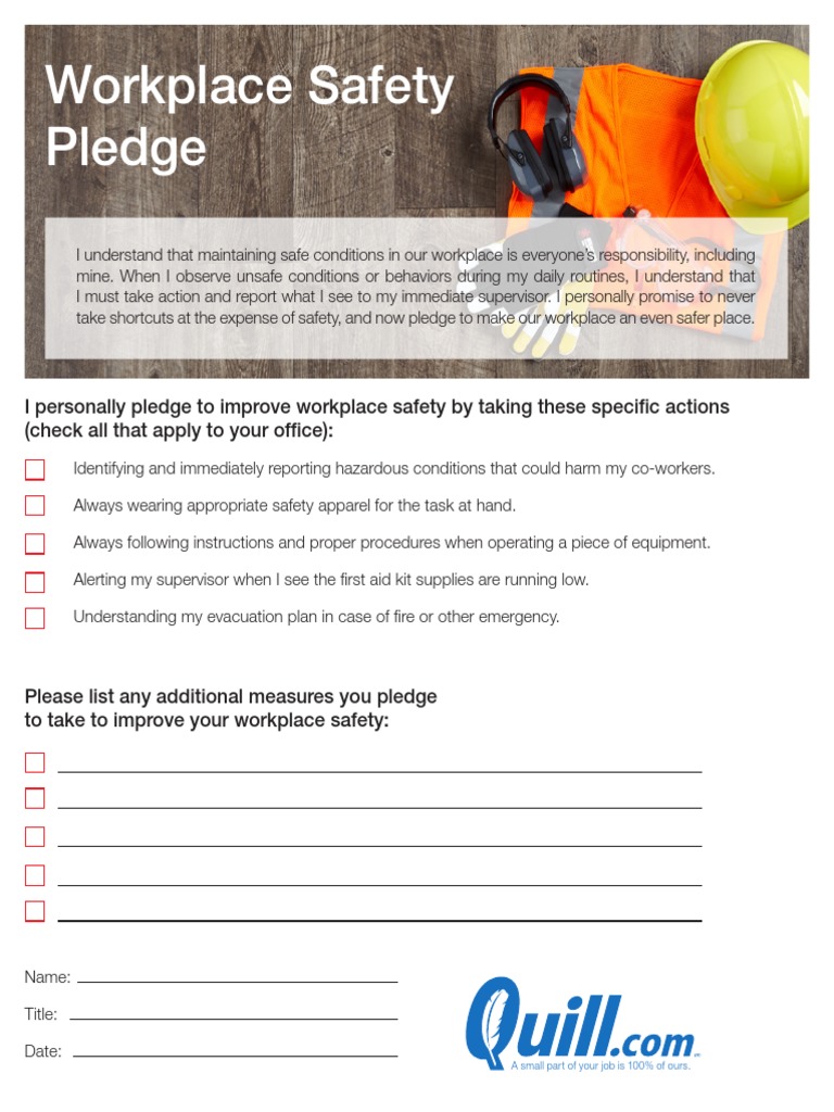 Workplace Safety Commitment Pledge | PDF