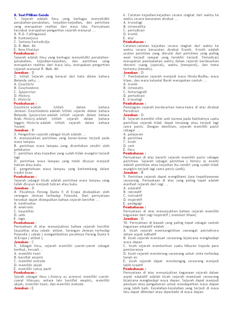 Sejarah soal