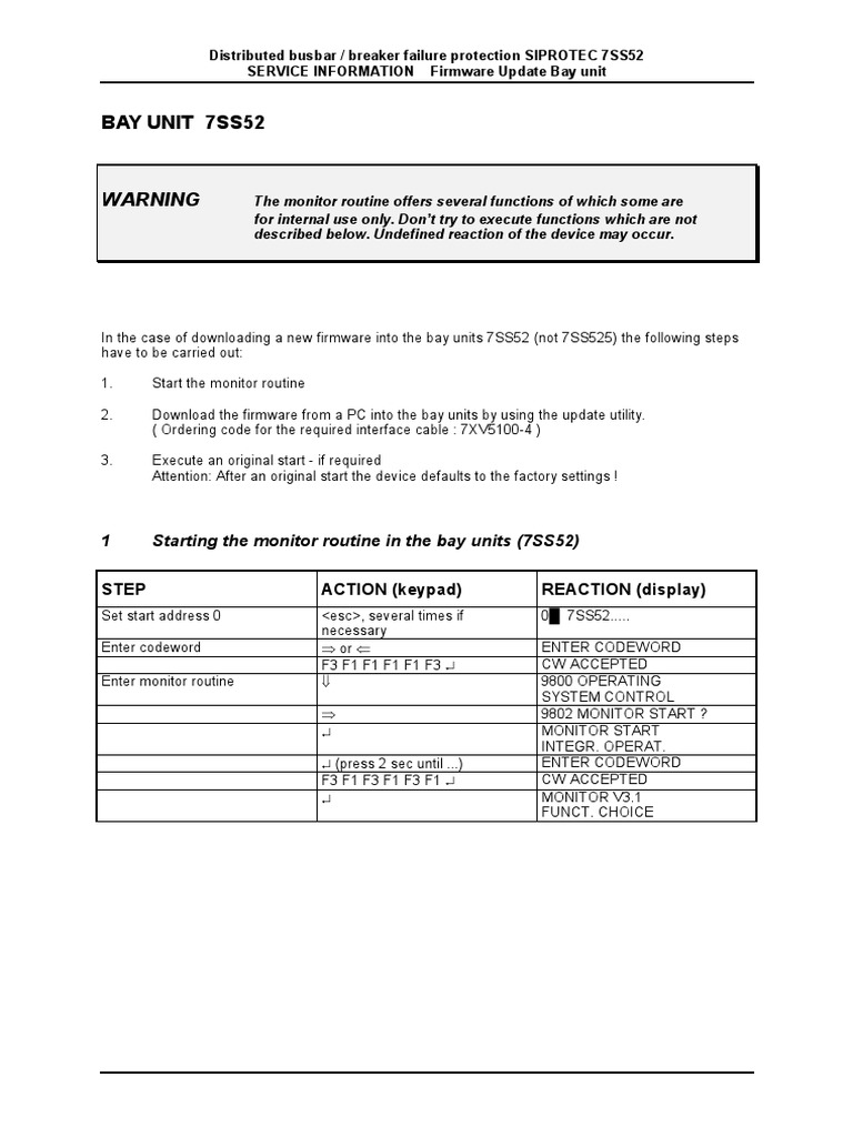 Service-Information For 7SS523 V3 FW Update | Download Free PDF ...