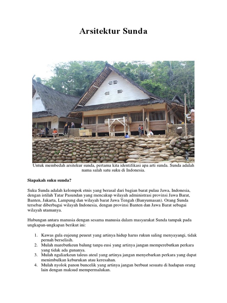 Arsitektur Sunda | PDF