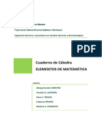 Cuaderno de Cátedra Elementos de Matemática 2018