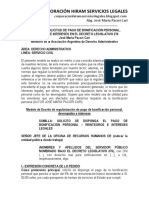 Modelo de Solicitud de Pago de Bonificación Personal - Reintegros - Intereses - Autor José María Pacori Cari