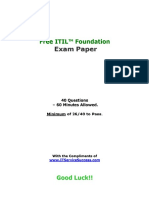 ITIL Foundation Exam Questions