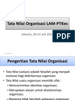 Tata Nilai Organisasi LAM-PTKes Untuk Sosialisasi Prodi TGL 20-21 Juli 2014