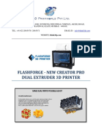 Flash Forge Creator Pro Plus 3d Printer