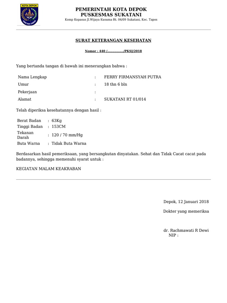 Surat Sehat 53 Pdf