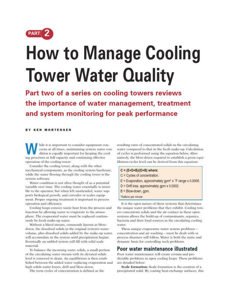 Cooling Tower Water Management Guide | PDF | Corrosion | Water