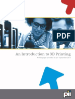 An Introduction To 3D Printing: A Whitepaper Provided by Pii - September 2015