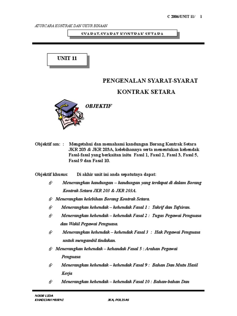 Pengenalan Syarat Syarat Kontrak Setara Pdf