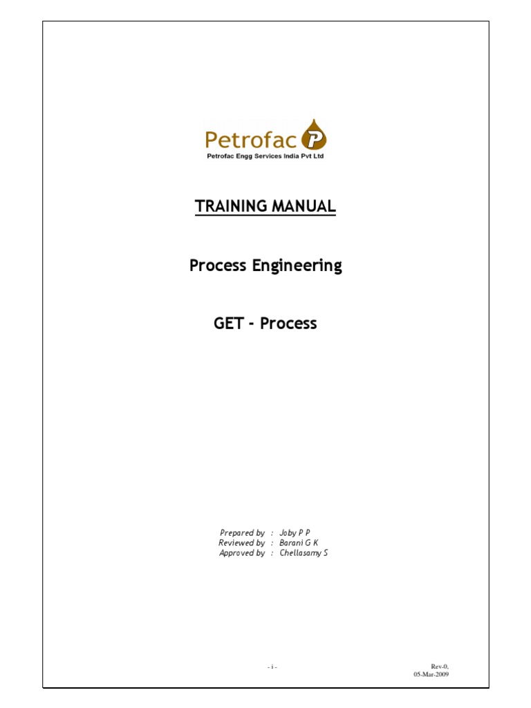 Process Engineering Training Manual | PDF