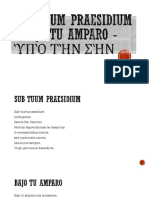 Sub Tuum Praesidium - Bajo Tu Amparo