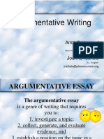Argument Essay PowerPoint Great