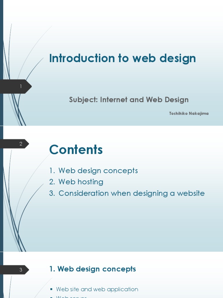 02-Introduction To Web Design | PDF | Web Design | World Wide Web