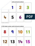 Numbers Up To 20 Digital Cards PDF