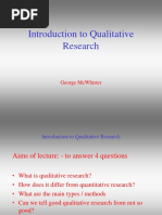 Lecture 5 Introduction To Qualitative Research