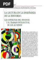 Aisenberg, B. La Lectura en La Enseñanza de La Historia. Revista Lectura y Vida. Vol. 26 #3